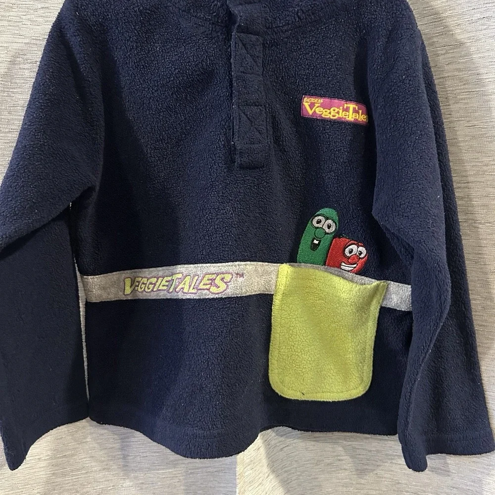 Vintage Veggie Tales Embroidered‎ Pullover Sweater